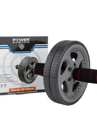 Ролик для пресса power system ps-4006 power ab wheel grey/black