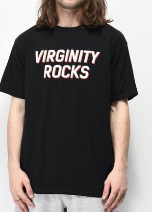 Футболка zumiez virginity rocks tee black