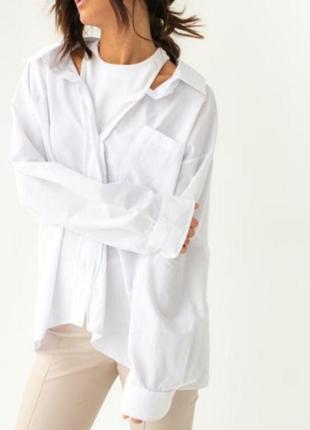 Рубашка с имитацией майки zara oversize