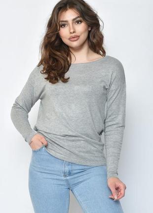 Жіночий светр вільний сірий