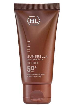 🤍holy land сонцезахисний крем із тоном sunbrella ❕spf 50+ ❕demi make up to go