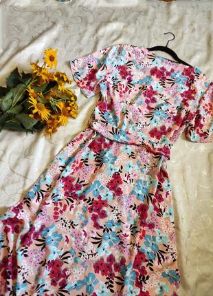 Платье халат в цветочный принт5 фото