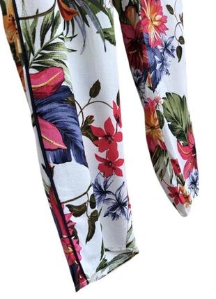 Цветатые легкие летние, брюки с ломпасами от f&amp;f3 фото