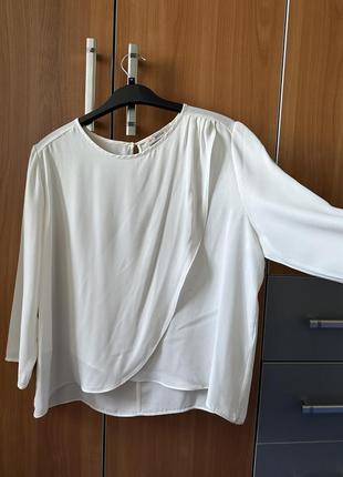 Белая шифоновая блуза bershka3 фото