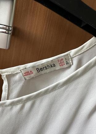 Белая шифоновая блуза bershka2 фото