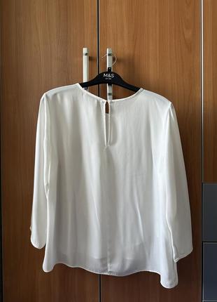 Белая шифоновая блуза bershka4 фото