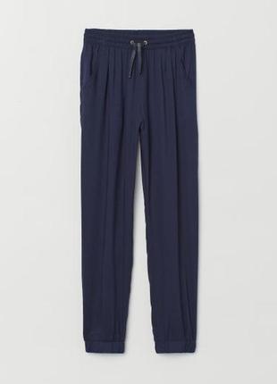 Легкие синие штанишки для девочки h&amp;m 14+ лет рост 170 см