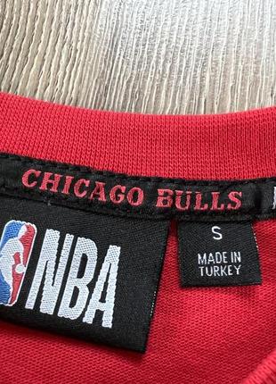 Чоловіча бавовняна футболка з принтом nba chicago bulls7 фото