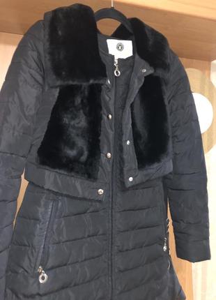 Куртка со съемной жилеткой из мутона . размер s4 фото