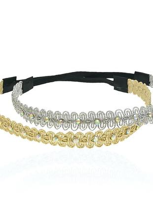 Пов'язка на голову грецька зі стразами
