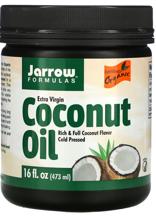 Jarrow formula, органічний продукт, кокосова олія холодного пресування, 473 г