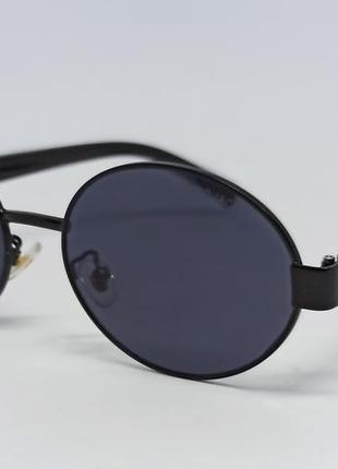 Очки в стиле marc jacobs женские солнцезащитные овальные черные однотонные в черном металле