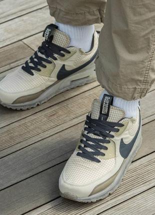 Чоловічі кросівки nike air max 90 x terrascape  найк аир макс коричневі6 фото