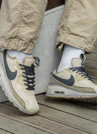 Чоловічі кросівки nike air max 90 x terrascape  найк аир макс коричневі4 фото