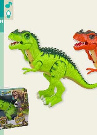 Интерактивный динозавр 1010a 2 цвета,батар,звук,свет, ходит, в коробке 36,5*12,5*29см
