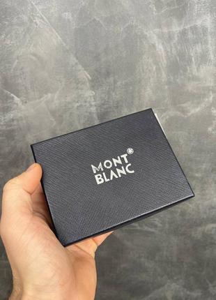 Подарочный набор montblanc мужской кошелек - зажим черный портмоне8 фото