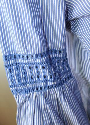 Primark красивое платье-туника на завязке с ришелье вышивкой3 фото