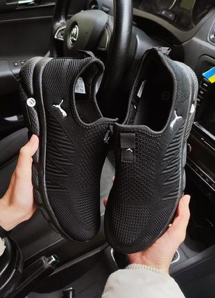 Мокасины, кроссовки слипоны puma Mirage черные