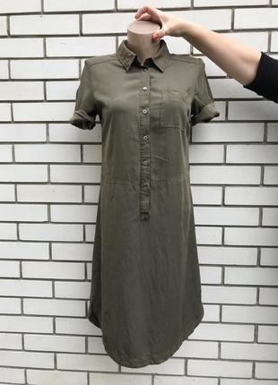 Платье-рубашка в стиле кэжуал,туника, цвета хаки,маленький размер, george