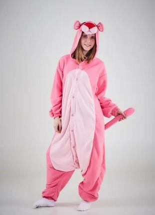 Мягкая пижама кигуруми розовая пантера розовая пантера pink panther