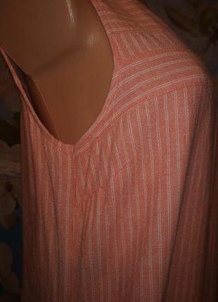Розкішне лляне плаття з кишенями, у смужку, довге l7 фото