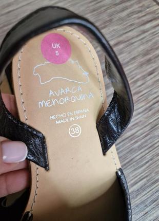 Стильные кожаные босоножки, минорки avarca menorquina, оригинал испания