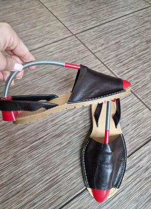 Стильные кожаные босоножки, минорки avarca menorquina, оригинал испания