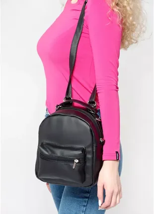 Жіночий рюкзак-трансформер sambag asti чорний3 фото