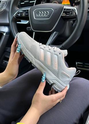 Женские серые с розовым кроссовки в сетку adidas marathon tr 26 🆕 кроссовки адидас7 фото