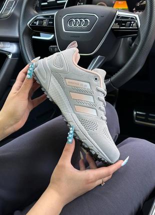 Женские серые с розовым кроссовки в сетку adidas marathon tr 26 🆕 кроссовки адидас6 фото