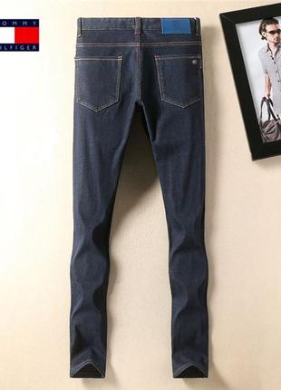 Зимові утеплені чоловічі джинси на флісі tommy hilfiger