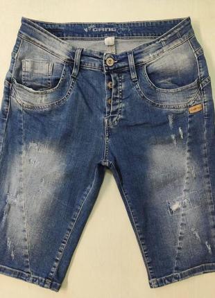 Gang стрейчеві джинсові шорти з потертостями