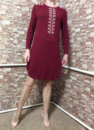 Платье-вышиванка длинный рукав р.44-46