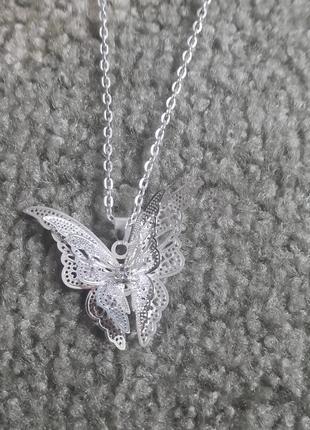 Подвеска цепочка бабочка (бижутерия)