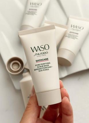 Очищающая маска с глиной shiseido waso satocane1 фото