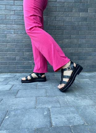 Босоножки сандалии женские чёрные8 фото
