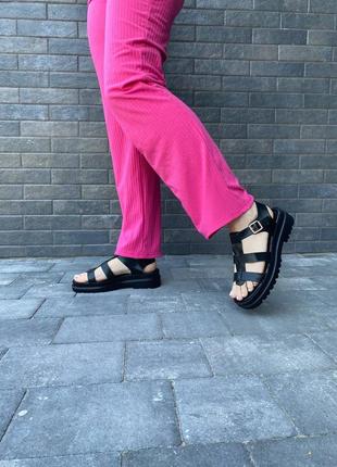 Босоножки сандалии женские чёрные3 фото