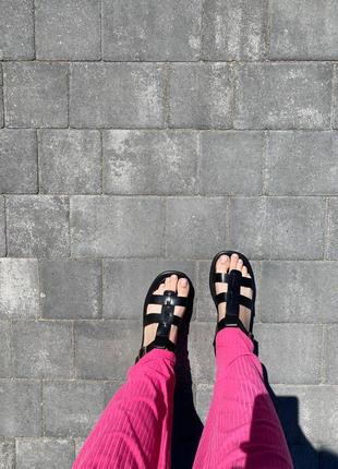 Босоножки сандалии женские чёрные10 фото