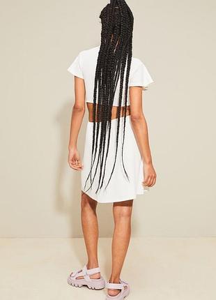 Біла сукня з вирізами, молочне плаття, сарафан hm 4