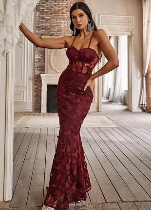 Нереальное кружевное платье макси 🩷