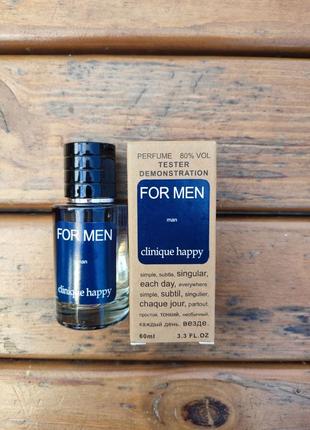 Парфуми стійкі,парфумована вода clinique happy for men tester lux, чоловічий, 60 мл
