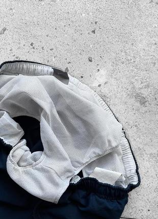 Nike vintage men’s blue small embroidered logo shorts вінтажні, спортивні шорти7 фото