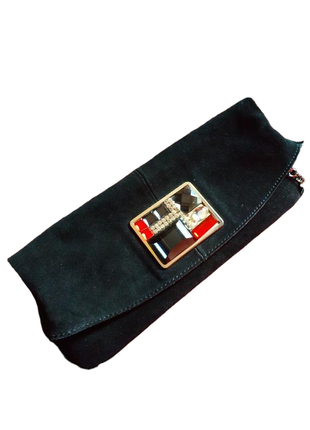 Замшевая сумочка планшет клач замша итальялия декор