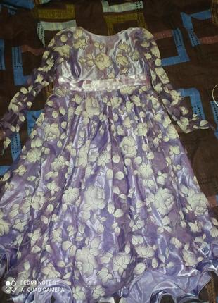 Вечірня шифонова нарядна сукня плаття для дівчинки2 фото