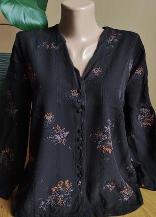 Брендовая флористическая блуза oysho