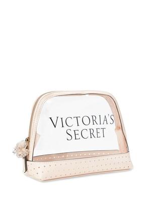 Косметичка виктория секрет laser-cut logo beauty bag vanilla orchid victoria’s secret