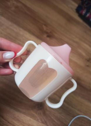 Чашка непроливайка поїльник для дівчинки