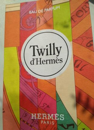 Туалетная вода"  twilly" от " hermes"