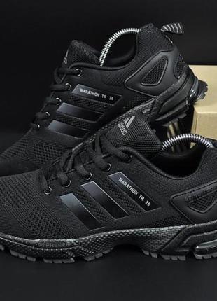 Кроссовки адидас маратон черные, серые 👟кроссовки adidas marathon tn чёрные 🔥2 фото