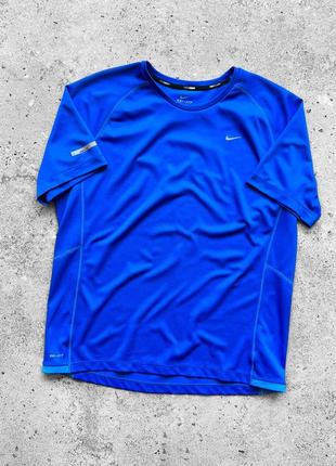 Nike dri-fit men’s small reflective logo blue t-shirt спортивна футболка3 фото